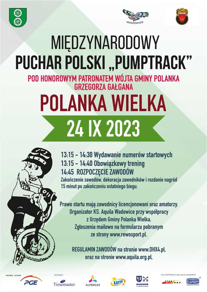 Regulamin - Polanka Wielka Puchar Polski Pumptrack